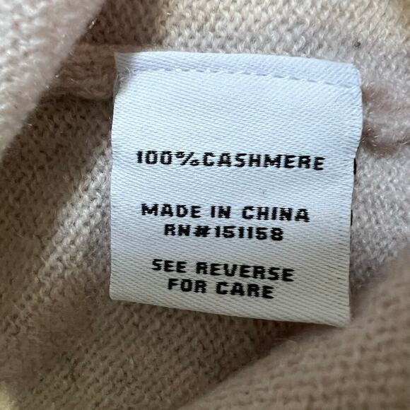 NWT  525 Contrast Pullover Light Pink Cream Cashmere Sweater - Picture 5 of 8